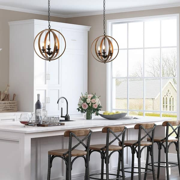 3 Light online Pendant Farmhouse Lighting Black