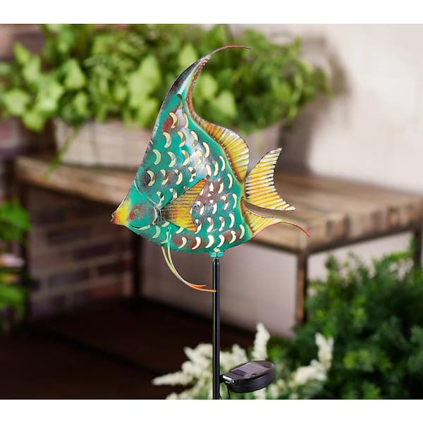 Evergreen 36 in. Angel Fish Laser Cut Solar Garden Stake ZQ2SP7462 - The  Home Depot