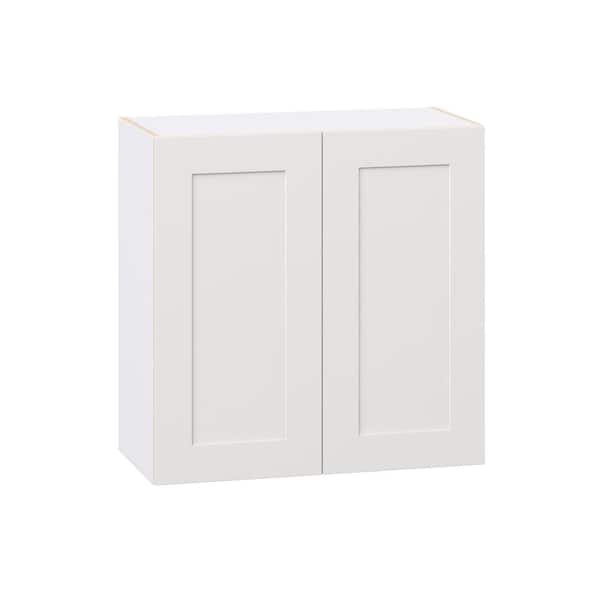 J COLLECTION Roseland 30 in. W x 14 in. D x 30 in. H Assembled Shaker Wall Kitchen Cabinet in Warm White