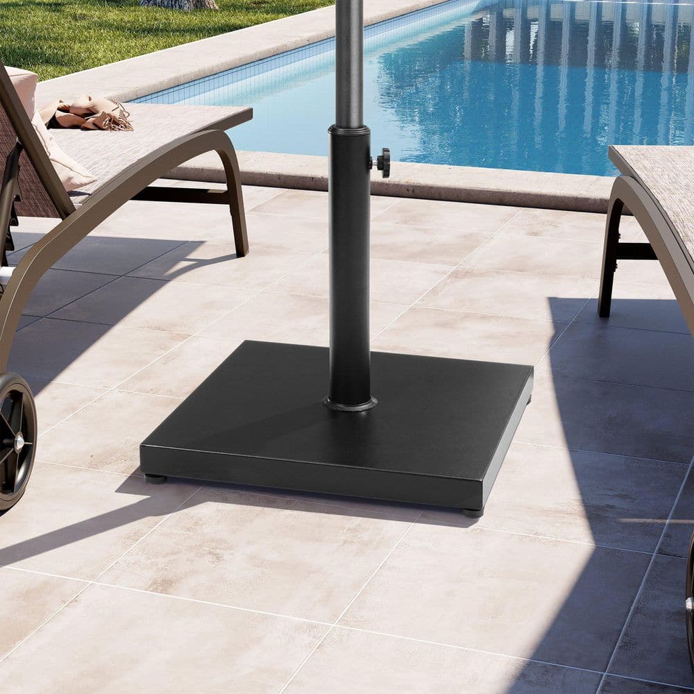 55 lbs. Cement Patio Market Umbrella Base in Black Outdoor Umbrella Stand for Use with Umbrella Poles 1.3 in. - 1.8 in. price history on PriceWatchPro