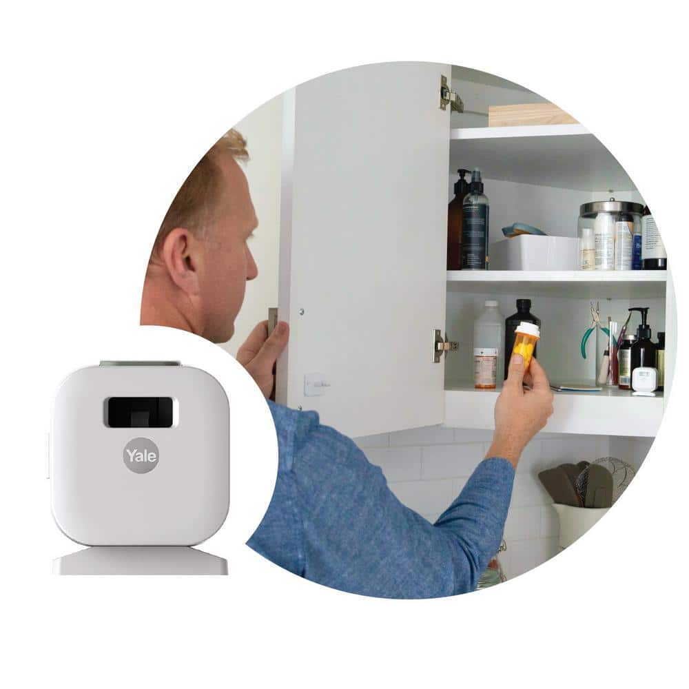 White Smart Cabinet Lock with Bluetooth and Keypad