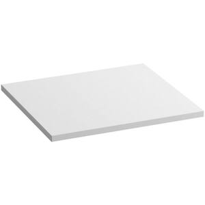 Solid/Expressions 25 in. Solid Surface Vanity Top in White Expressions without Basin