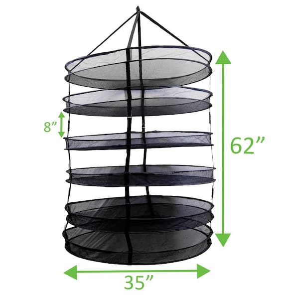 4-Layer Mesh Drying Rack with Hanging Design 2ft 2 Pack