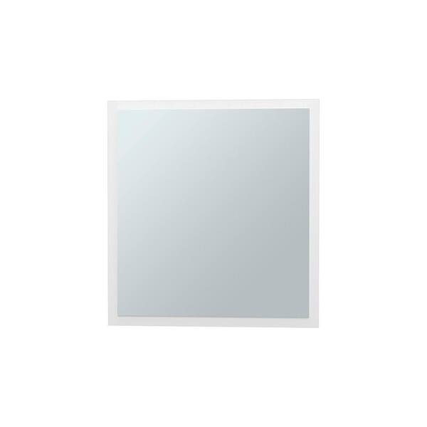 White 19.7 in W x 21.1 in. H Coastal Rectangle Wood Framed Mirror Wall Mirror Vanity Mirror