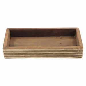 Amelia 6 in. W x 2.25 in. H x 12 in. D Rectangle Natural Wood Dinnerware and Serving Storage