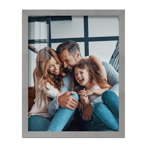 Wexford Home Grooved 11 in. x 14 in. Grey Picture Frame