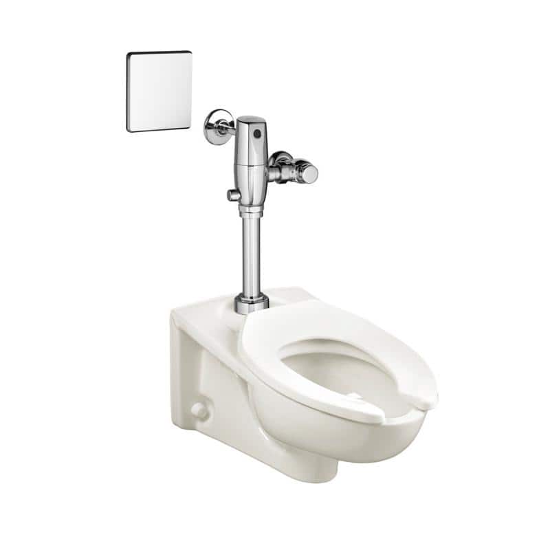 White Elongated Open Front Heavy-Duty Toilet Seat