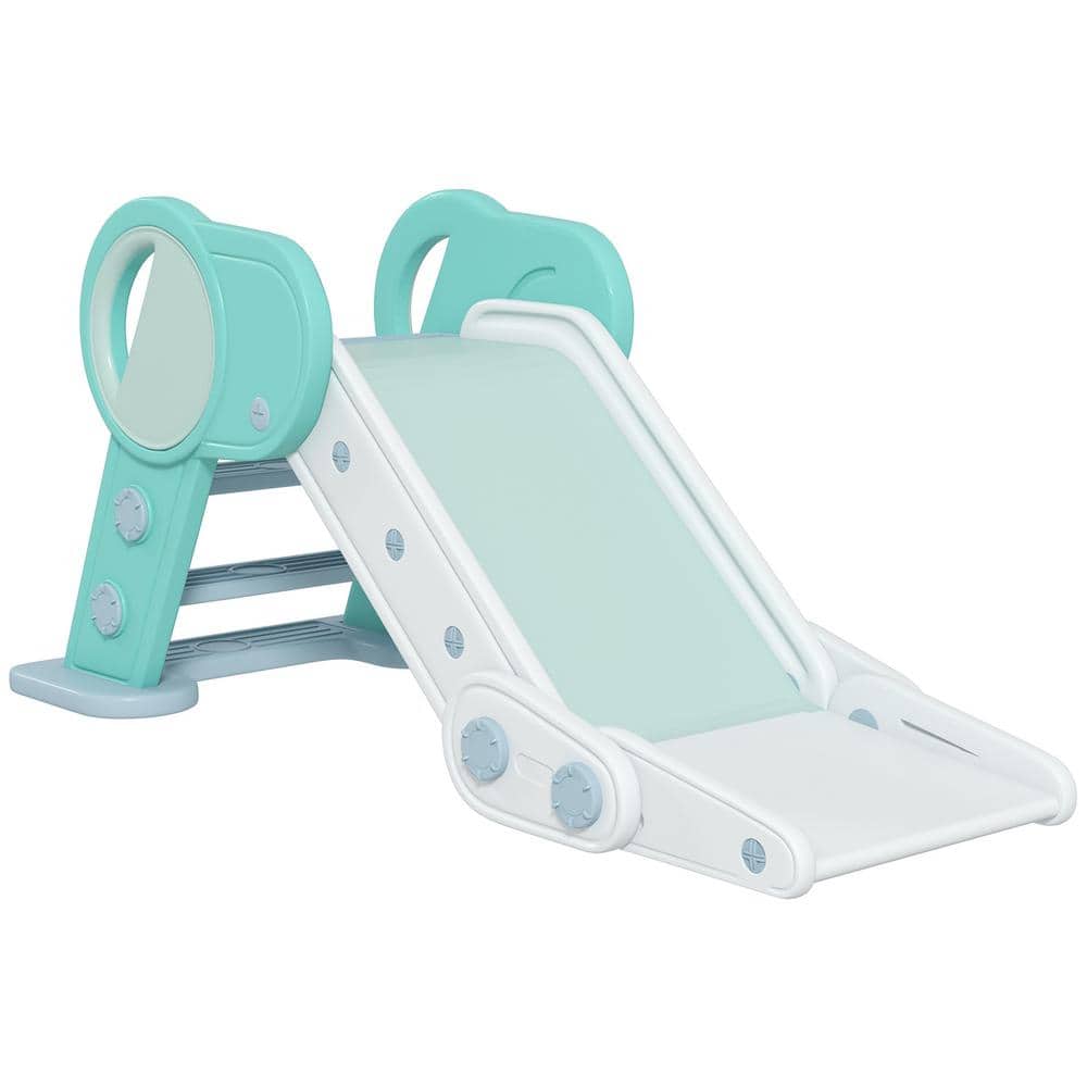 Green Toddler Slide, Indoor Foldable Kids Slide for Boys Girls