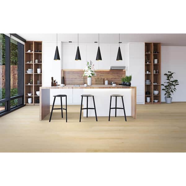 Take Home Sample - Elite Golden Hickory 20 Mil T x 9.13 in. W x 8 in. L Click Lock Waterproof Lux Vinyl Plank Flooring