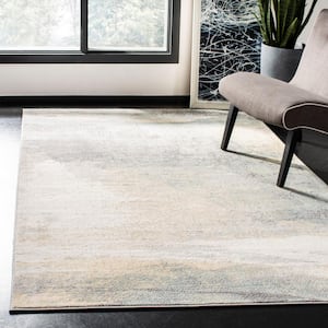 Jasper Gray/Gold 5 ft. x 5 ft. Square Abstract Gradient Area Rug
