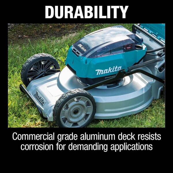 Makita 21 in. 18V X2 36V LXT Brushless Walk Behind Self Propelled Lawn Mower Kit 5.0Ah with 18V X2 36V LXT Blower XML09PT1 XBU02Z The Home Depot