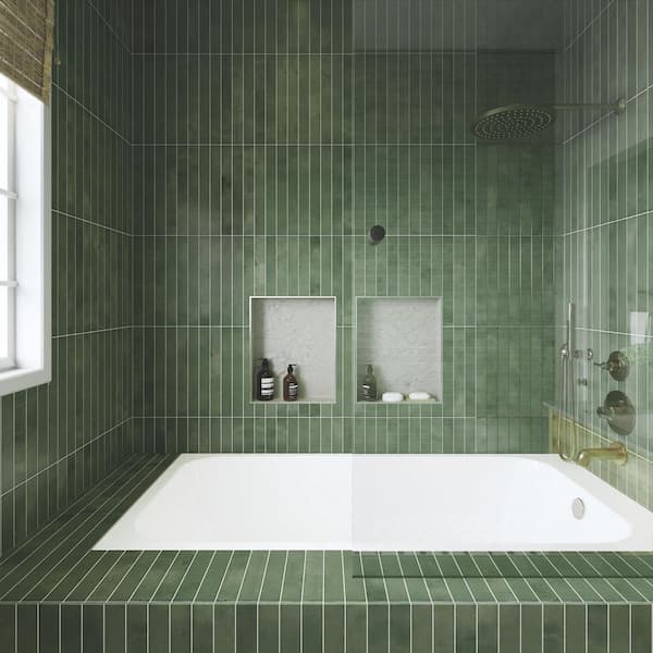 Phoenix Green 1-7/8 in. x 17-3/4 in. Porcelain Floor and Wall Tile (7.42 sq. ft./Case)