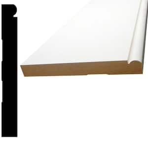 5/8 in. D x 5-1/4 in. W x 96 in. L MDF Prime Baseboard Molding Pack - (6-Pack)