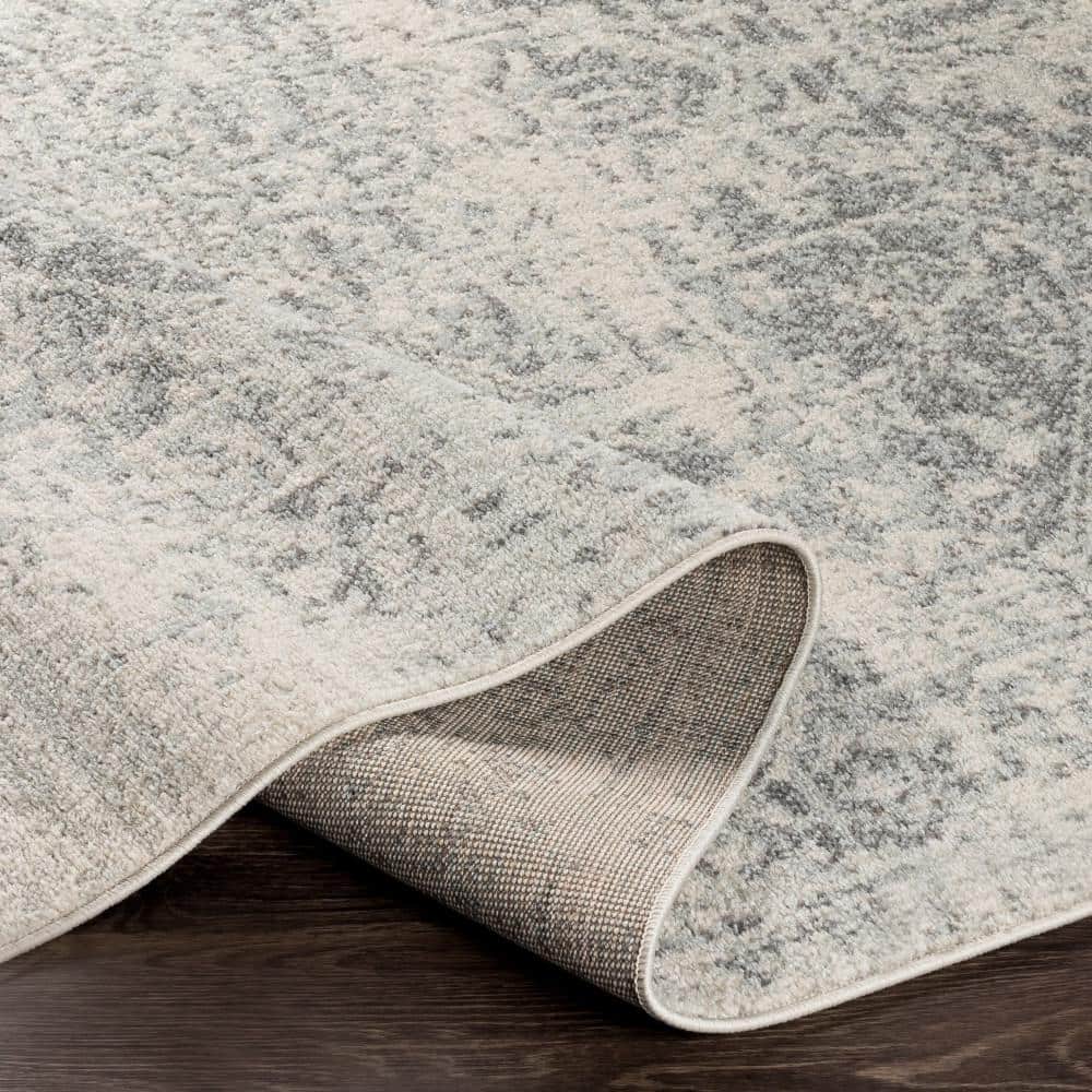 Grayson Elegance Gray Synthetic 5'3" x 7'3" Stain-Resistant Rug