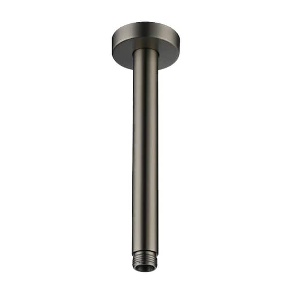 8 in. Round Ceiling Mount Standard Shower Arm and Flange, Brushed Nickel