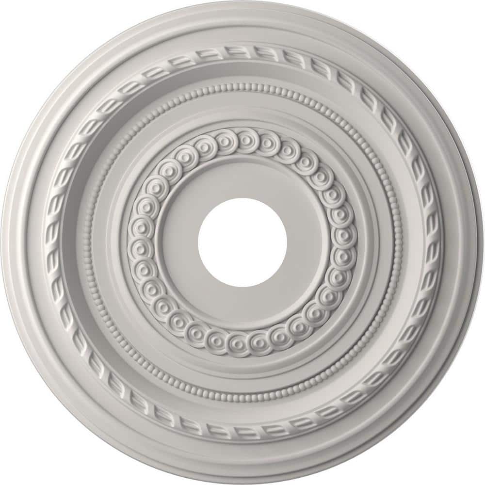 UltraCover Satin Blossom White PVC Ceiling Medallion, 19-Inch Diameter