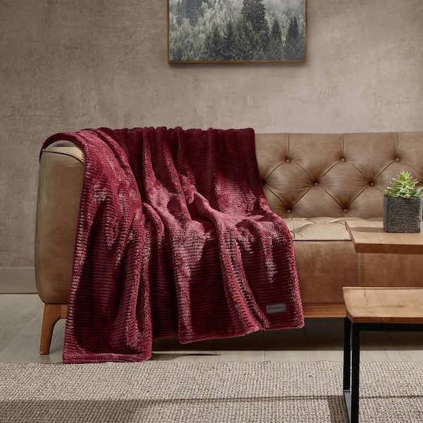 Red throw blanket online for couch