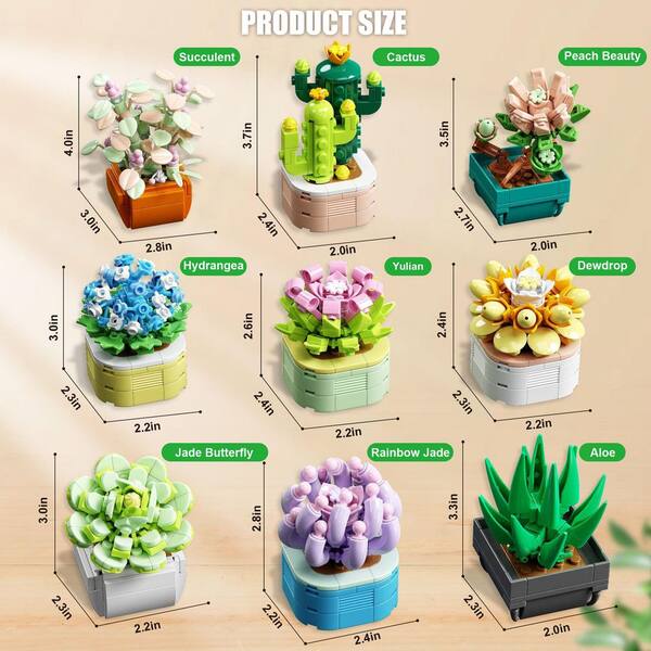 2.8 in. Botanical Collection 9 Piece Artificial Plant Set in Door