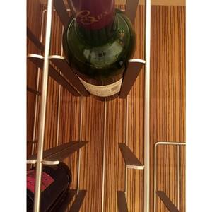 Pilare 9-Bottle Gray Floor Wine Rack