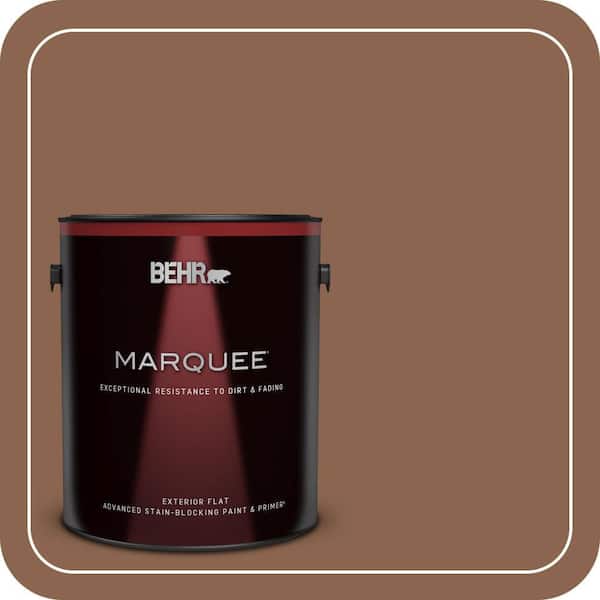 BEHR MARQUEE 1 gal. #MQ2-01 Burnished Brandy Flat Exterior Paint & Primer