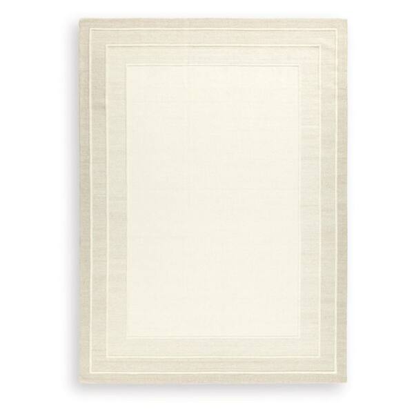 Teelgan 10 ft. x 14 ft. Beige/Light Gray Border Area Rug