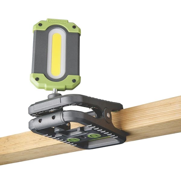 PowerSmith 1000 Lumens Rechargeable LED Clamp Light with Hanging