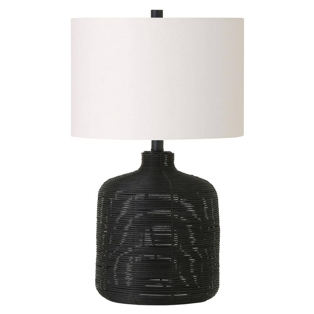 Jolina Rattan Table Lamp - Petite Black Rattan