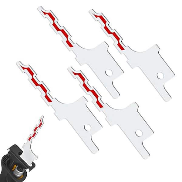 Unbranded 48-00-1640 Drywall Saw Blade for Milwaukee Reciprocating Saw with Blunt Teeth Efficient Cutting 4 Pieces