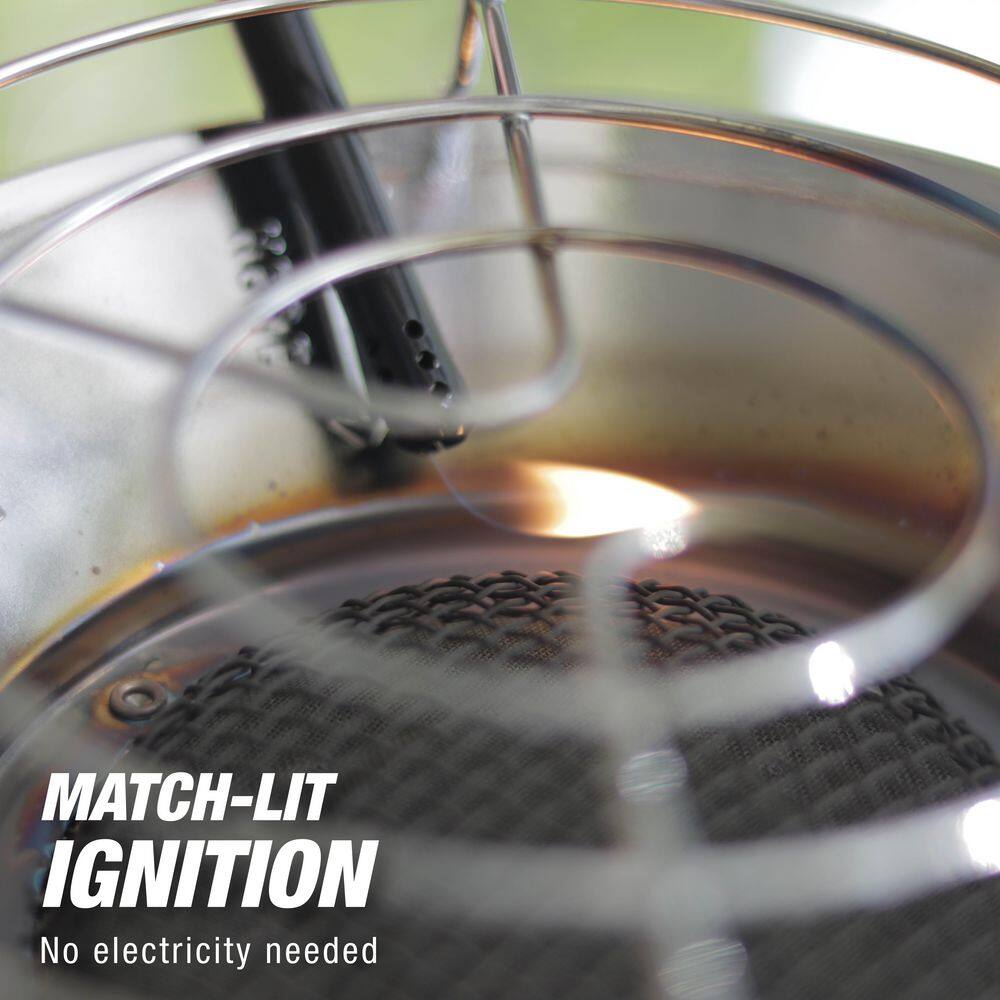 Compact Chrome and Stainless Steel Propane Outdoor Heater Cooker