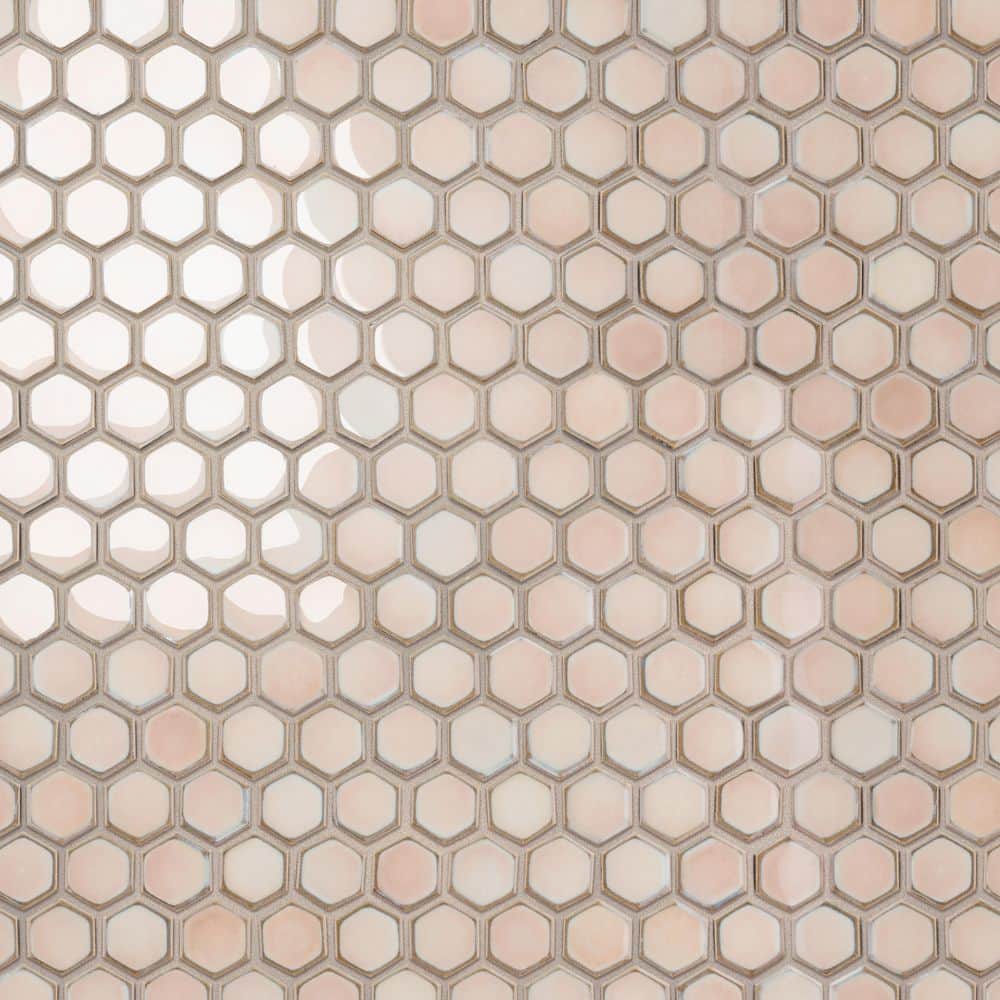 Merola Tile Hudson 1 in. Hex Truffle 11-7/8 in. x 13-1/4 in