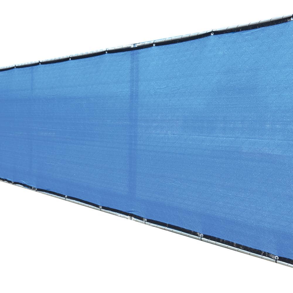 FENCE4EVER 46 in. x 50 ft. Blue Privacy Fence Screen Plastic Netting ...