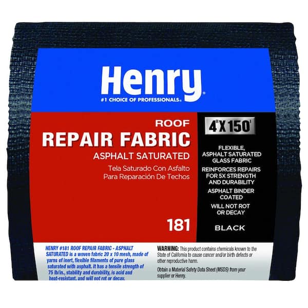 Henry 181 Asphalt Saturated Black Roof Repair Fabric 4 in. x 150 ft.