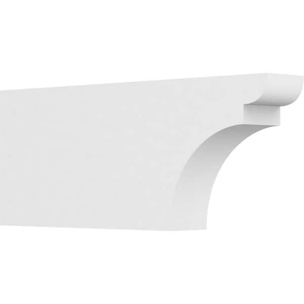 Ekena Millwork 3 in. x 8 in. x 20 in. Yorktown PVC Rafter Tail Brace