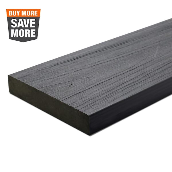 NewTechWood UltraShield Naturale Cortes 1 in. x 6 in. x 8 ft. Westminster Gray Solid Composite Decking Board