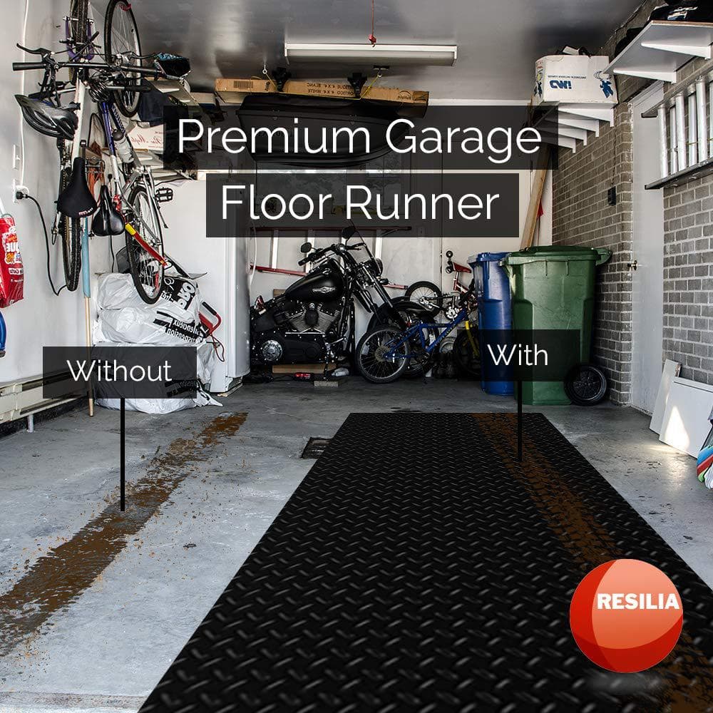 Black Heavy-Duty 4' x 8' PVC Garage Floor Runner