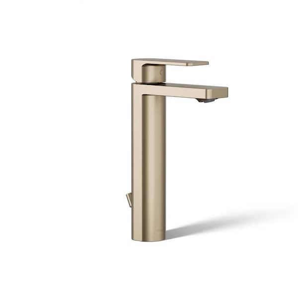 KOHLER Parallel Single Handle Single Hole Bathroom Faucet in Vibrant Brushed Bronze