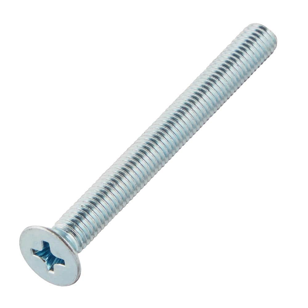 Everbilt M5-0.8x50mm Zinc Flat Head Phillips Drive Machine Screw 2 ...