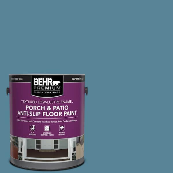 BEHR PREMIUM 1 gal. #S480-5 Blue Moon Bay Textured Low-Lustre Enamel Interior/Exterior Porch and Patio Anti-Slip Floor Paint