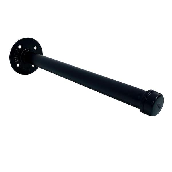 10in. Matte Black Steel Pipe Shelving Bracket