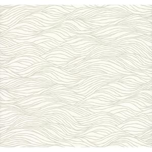 White Sand Crest Unpasted Paper Matte Wallpaper, 27 in. by 27 ft.