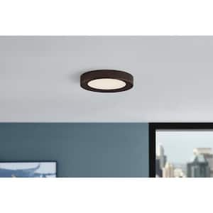 1006831085 Calloway HB 11 in. LED 5CCT Flush Mount Bronze