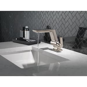 Pivotal Single Handle Single Hole Bathroom Faucet in Lumicoat Stainless