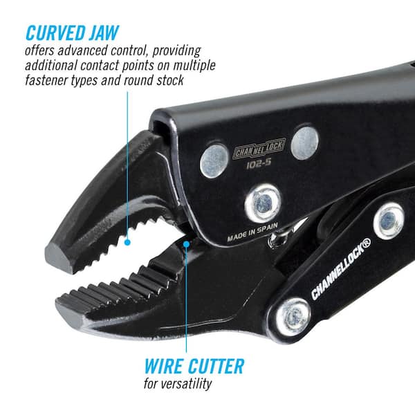5 in. Locking Pliers, Curved Jaw