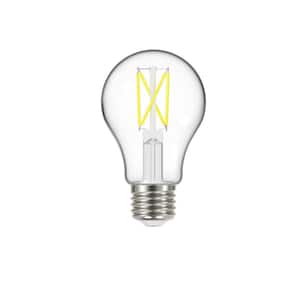 40-Watt Equivalent A19 Dimmable Clear Glass Filament LED Light Bulb Daylight (4-Pack)