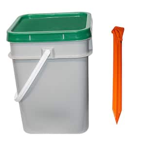 9 in. Safety Orange Utility Stakes in a Pail (50-Pack)