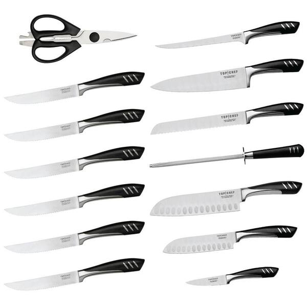 Top Chef 15-Piece Knife Set in Stainless Steel