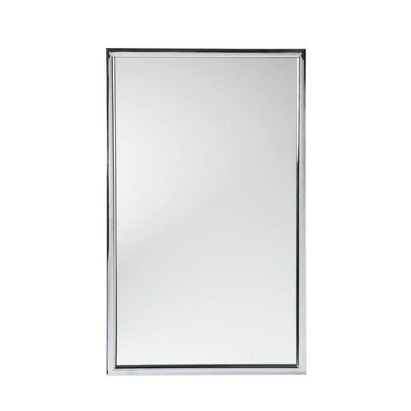 Unbranded Vogue 22 in. W x 36 in. H Chrome Metal Console Framed Wall Mirror