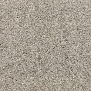 Tailored Trends II Sleek Gray 47 oz. Polyester Textured Installed Carpet