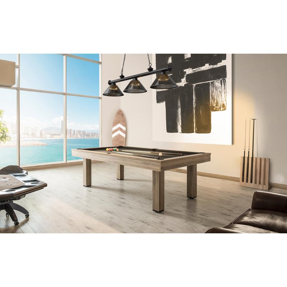 Cordon 57.25" Matte Black Steel and Acrylic Island Light