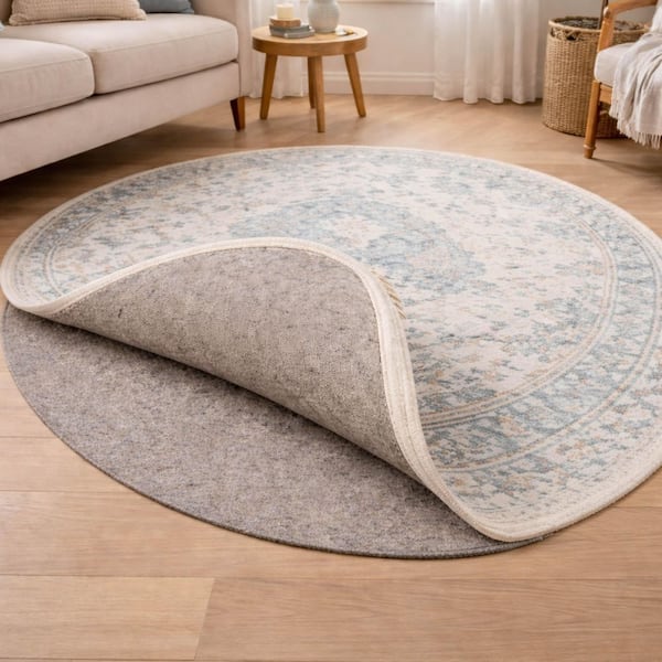 8 ft. x 8 ft. All Pet Grey Felted Reversible Pet Proof Rug Pad